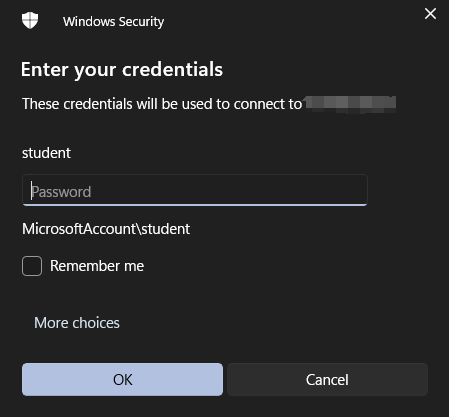 Connect to remote desktop